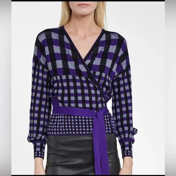 Diane von furstenberg wrap sweater deals